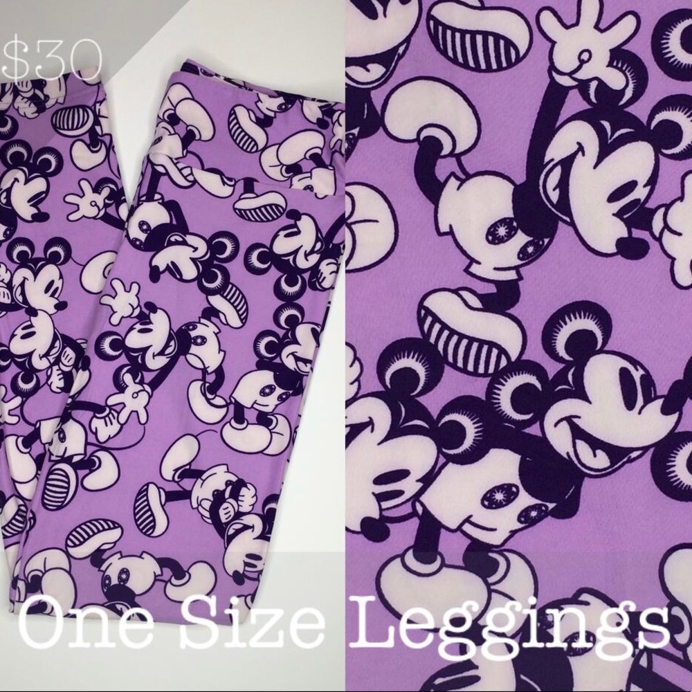 NWT Disney Mickey Leggings LuLaRoe OS 1.0